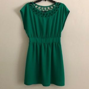 Green dress with cutouts